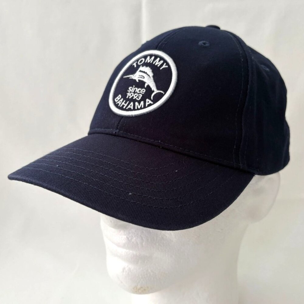 Tommy Bahama Navy Blue Embroidered Logo Adjustable Strapback Baseball Cap Hat